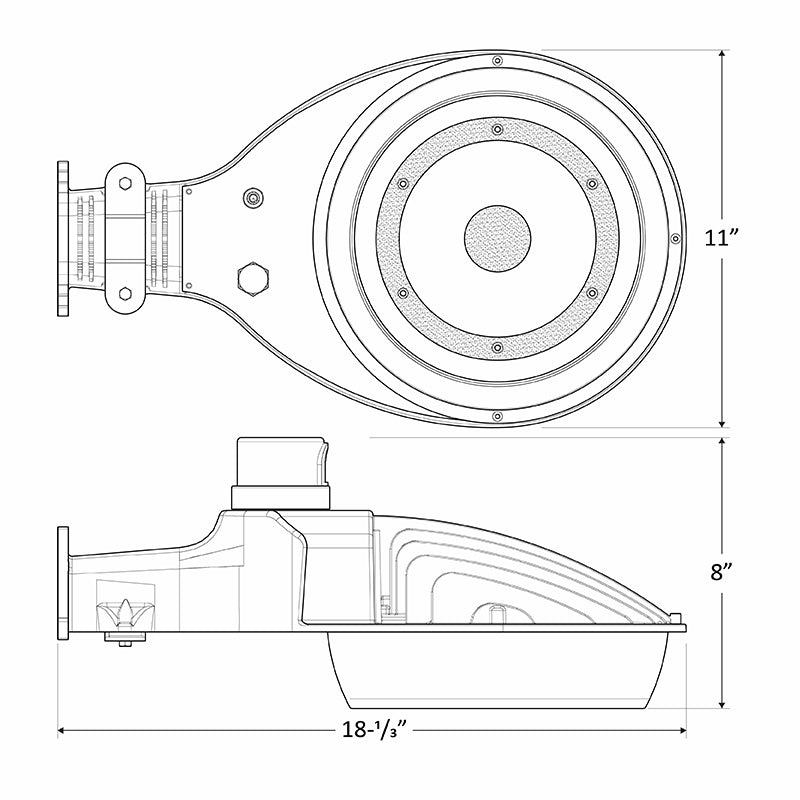 Westgate Mfg LRX X-GEN Barn/Area Light, 50/80/100/120W, CCT Selectable, 0-10V Dimmable, 120-277V, Dark Bronze, LRX-50-120W-MCTP