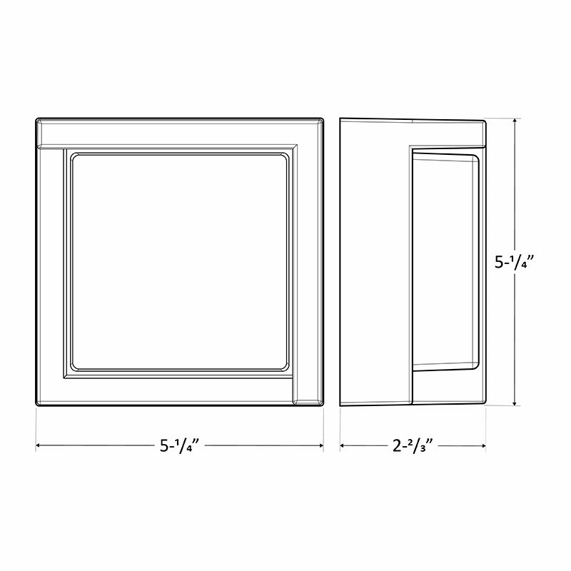 Westgate Lighting  12V 3W Mini Square Wall Light Mct 30/40/50K, Orb  LVW-200-MCT-ORB