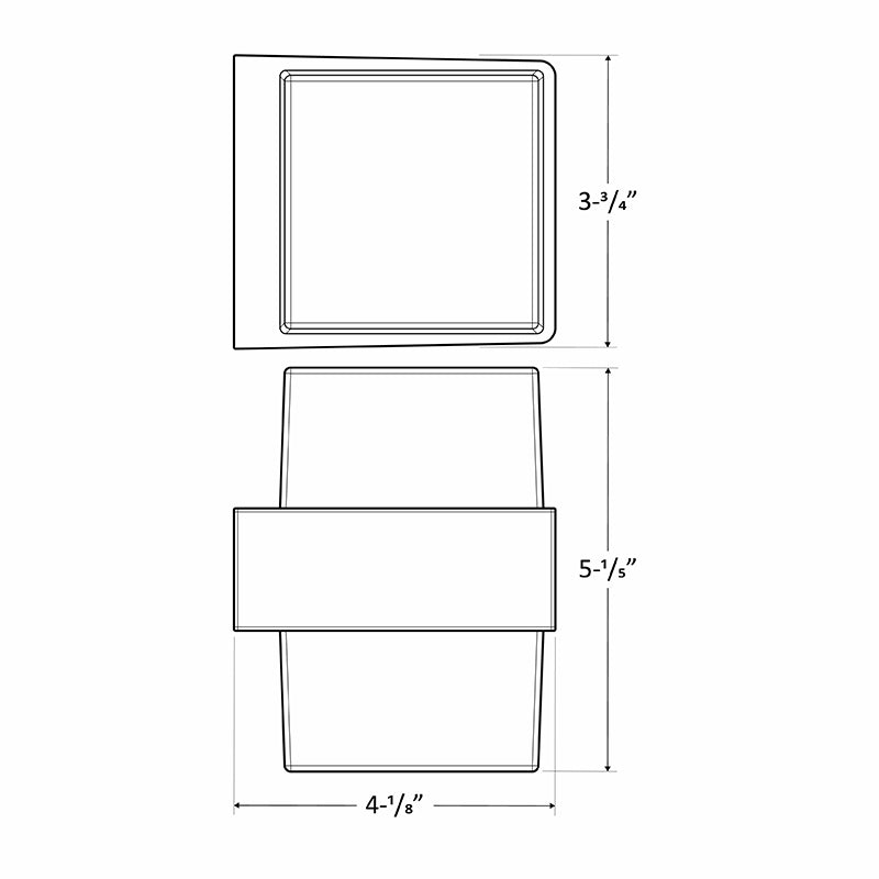 Westgate Mfg Mini Square Wall Sconce, 6W, CCT Selectable, 12V, Oil-Rubbed Bronze, LVW-210-UD-MCT-ORB
