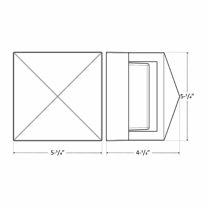 Westgate Mfg Mini Square Wall Light, 3W, CCT Selectable, 12V, Oil-Rubbed Bronze, LVW-215-MCT-ORB