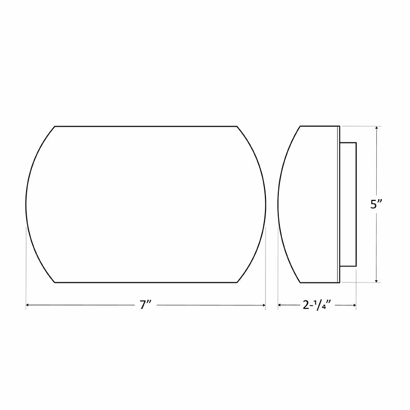 Westgate Mfg Mini Oval Wall Light, 6W, CCT Selectable, 12V, Up/Down, White, LVW-300-MCT-WH