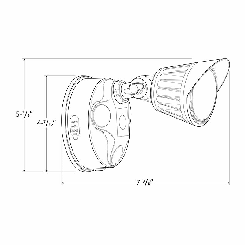 Westgate Mfg LED Flood Light, 10W, 5000K, Dimmable, 120V, Bronze, SL-10W-50K-BZ-D