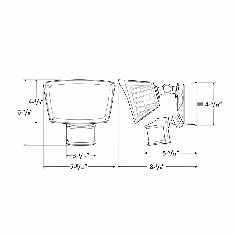 Westgate Mfg SL Flood Light, 40W, CCT Selectable, TRIAC Dimming, Bronze, SL-40W-MCT-BZ-D