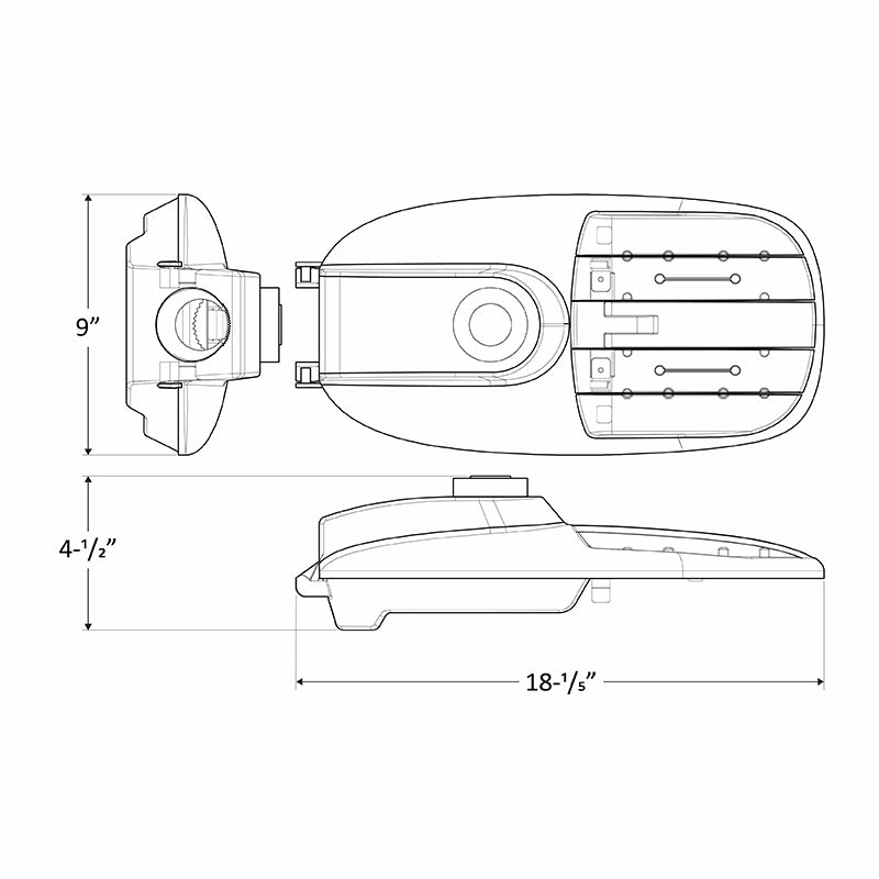 Westgate Mfg STL3 Gen. 3 LED Street Light, 100W, 5000K, 0-10V Dimmable, Light Grey, STL3-100W-50K