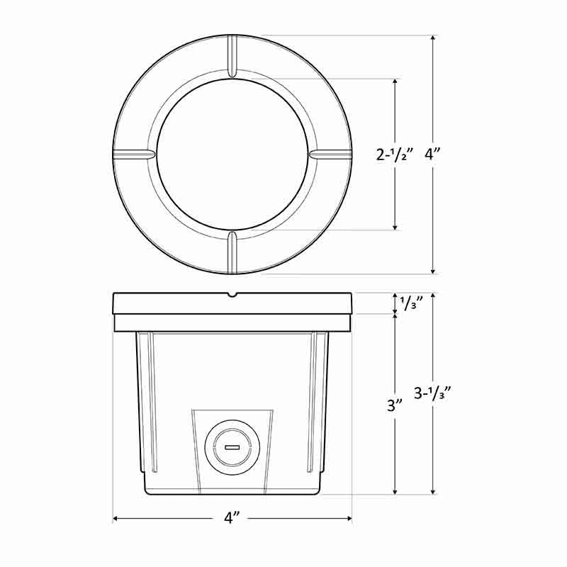 Westgate Mfg LED Well Light Flat, 6W, 3000K, 12V, Black, WLL-105-30K-BK