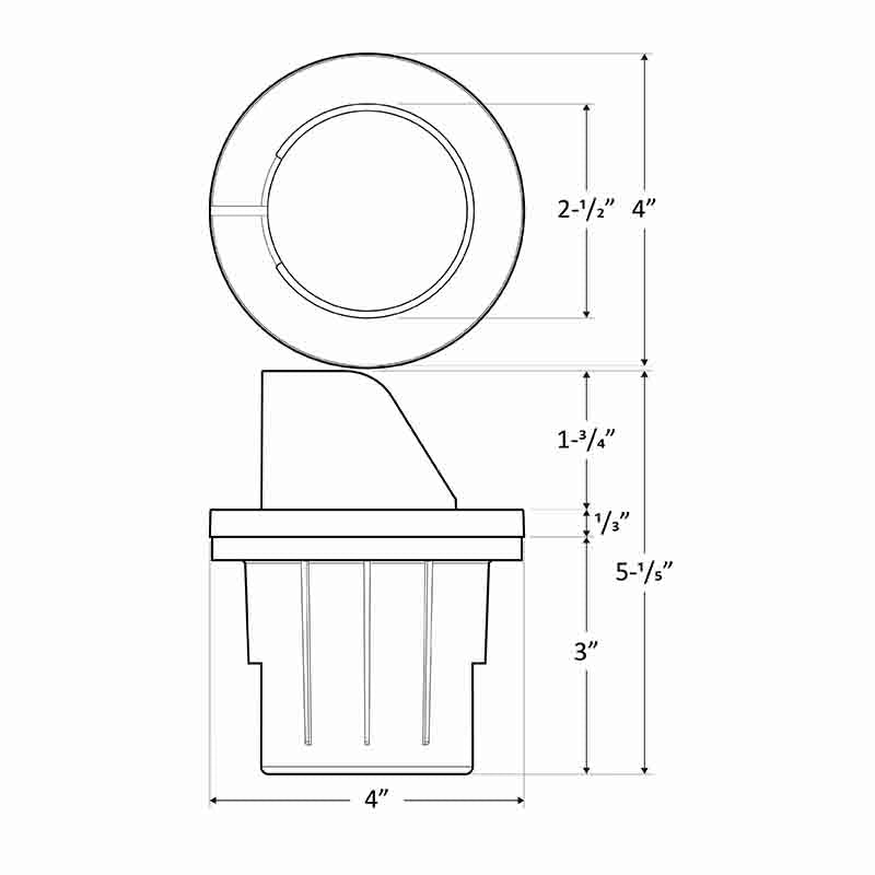 Westgate Lighting  Integrated Led Well Light Shroud 12-24V Ac/Dc 6W 30K - Black  WLL-181-30K-BK