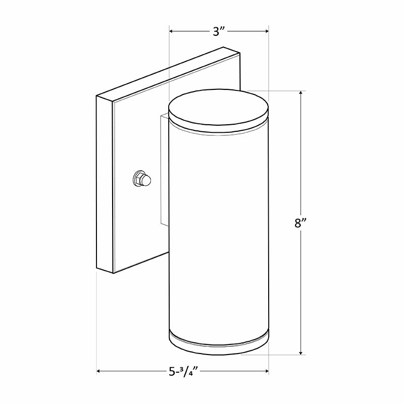 Westgate Mfg WMC3 Wall Cylinder Downlight, 9W, CCT Selectable, TRIAC Dimming, Brushed Nickel, WMC3-DL-MCT-BN-DT