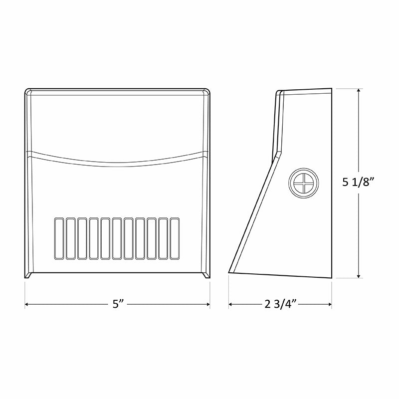 Westgate Mfg Mini Cutoff Wall Pack, 12W, 5000K, 120-277V, Dark Bronze, LMW-12W-50K