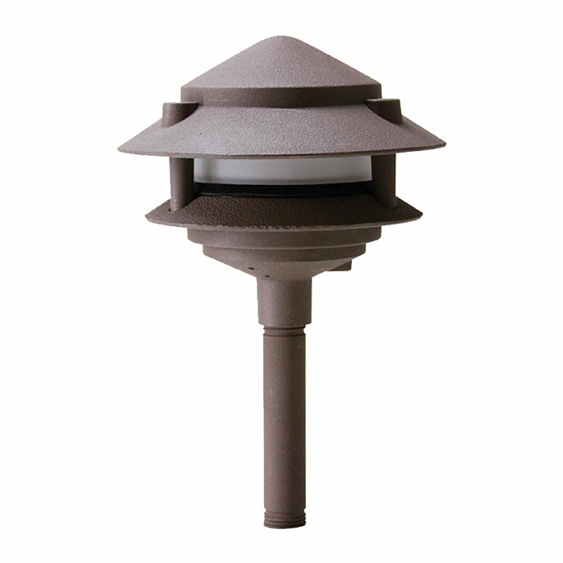 Westgate Lighting  Area Light, 12V/20W 35W Max, Cast. Aluminum, G4/Jc Bi-Pin, Powder-Coated Bronze, 2 Tier Pagoda, ...  AA-145-BR