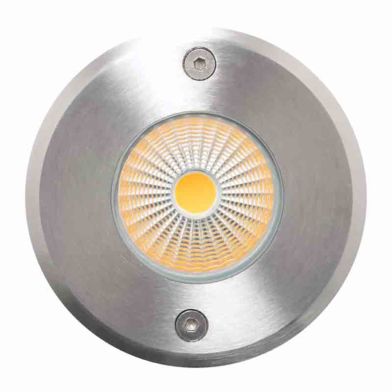 Westgate Mfg In-Ground Light, 1W, 3000K, 12V, IP67, Brushed Nickel, IGL-1W-30K