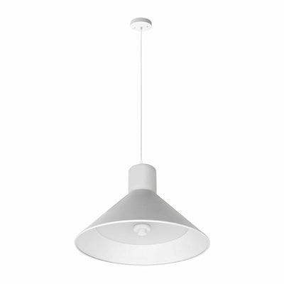 Westgate Mfg Modern Cone Pendant, 25W, CCT Selectable, CRI 90, TRIAC, 12 In., White, LCFC-MCT5-WH