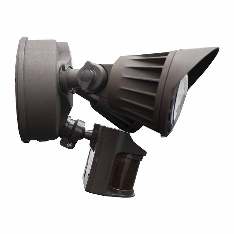 Westgate Mfg SL 2-Head Security Light, 20W, CCT Selectable, Motion Sensor, Bronze, SL-20W-MCT-BZ-P