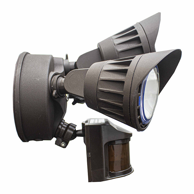 Westgate Mfg LED Security Light, 30W, 5000K, PIR Sensor, 100° Beam, Bronze, SL-30W-50K-BZ-P