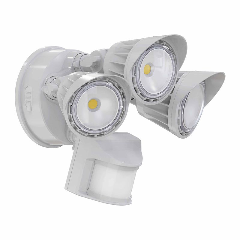 Westgate Mfg LED Security Light, 30W, 5000K, PIR Sensor, 100° Beam, White, SL-30W-50K-WH-P