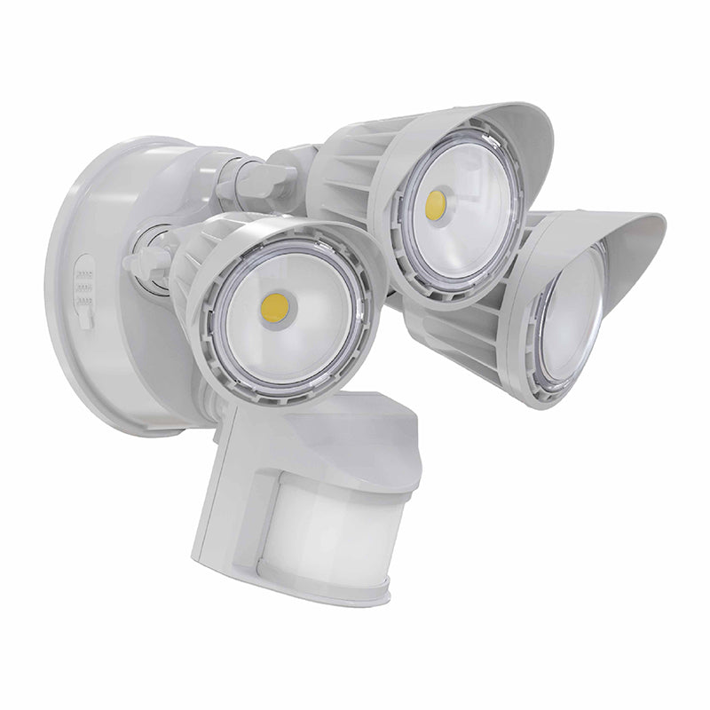 Westgate Lighting  30W 3Cct 30/40/50K White 3-Heads  Security Light - With Motion Sensor  Sl-30W-Mct-Wh-P