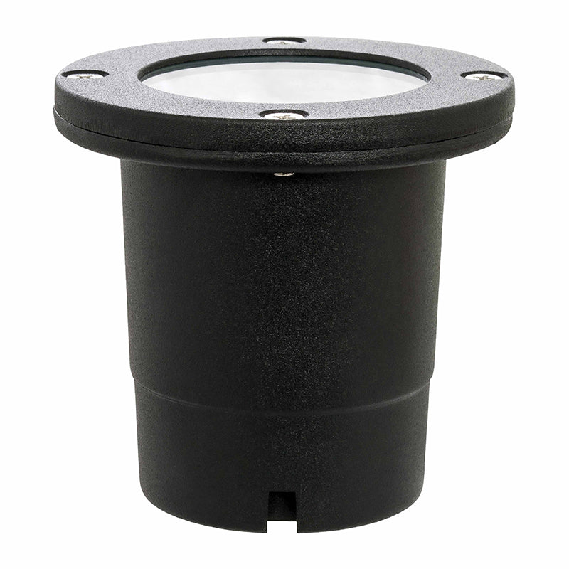 Westgate Mfg Well Light, Cast. Aluminum, G5.3 MR16 12V/50W Max, Flat Temp. Glass, Black, 3 FT Cable WL-105-BK