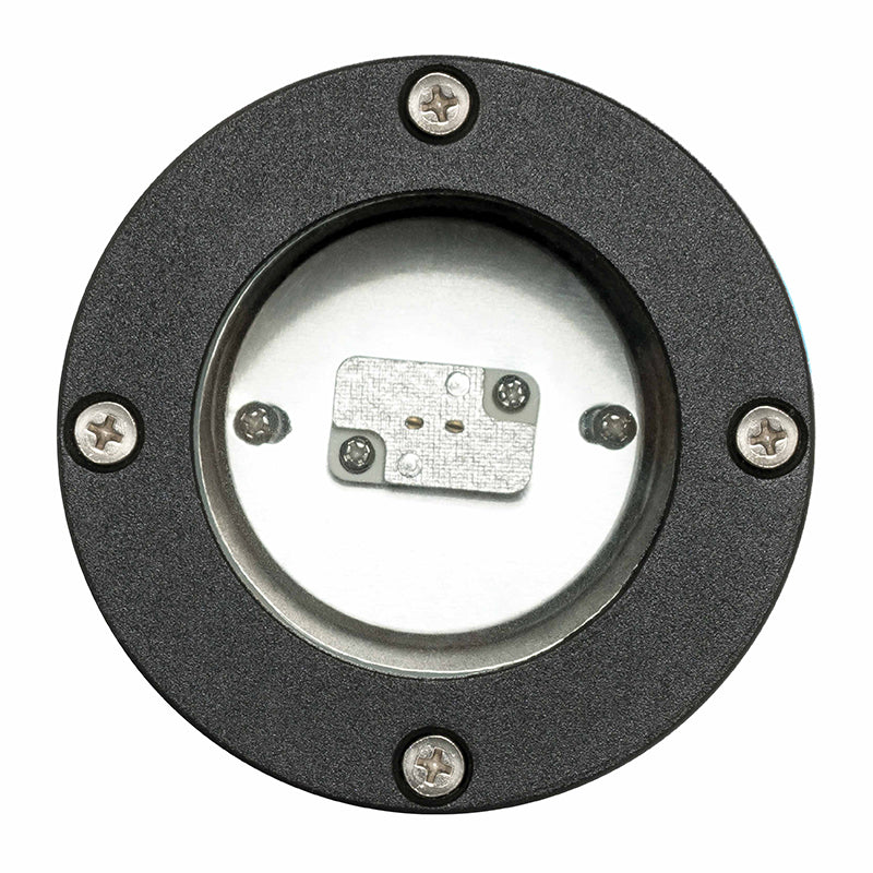Westgate Mfg Well Light, Cast. Aluminum, G5.3 MR16 12V/50W Max, Flat Temp. Glass, Black, 3 FT Cable WL-105-BK