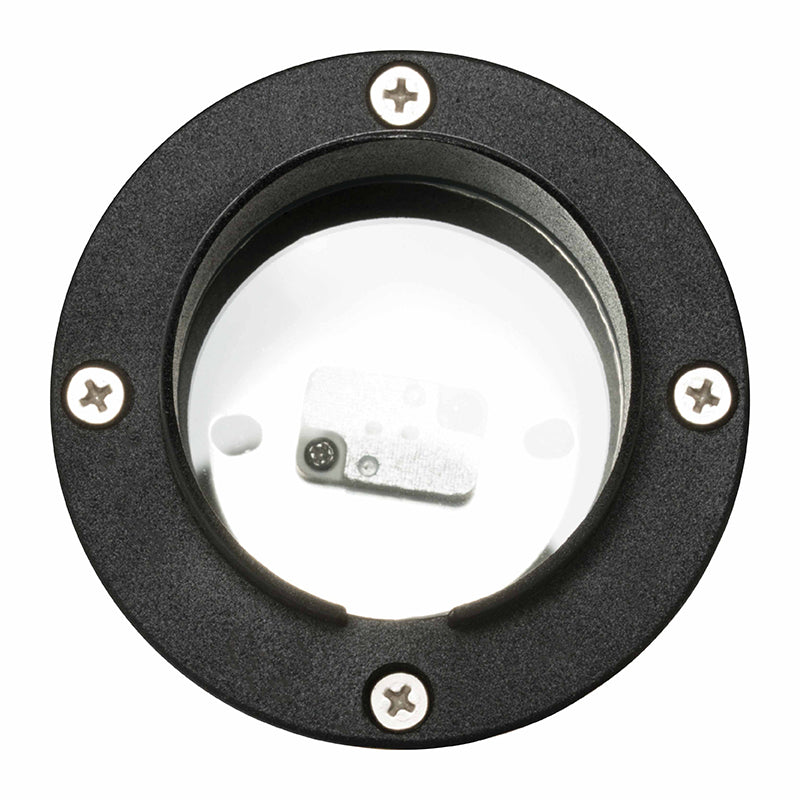 Westgate Mfg Well Light, Aluminum, G5.3 MR16 12V/50W Max, Flat Temp. Glass, Black, 3 FT Cable WL-181-BK