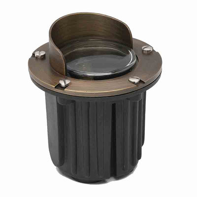 Westgate Mfg Adjustable FG/Brass Shroud Well Light Antique, 5W LED MR16 400L 3000K WL-701-FGBZ