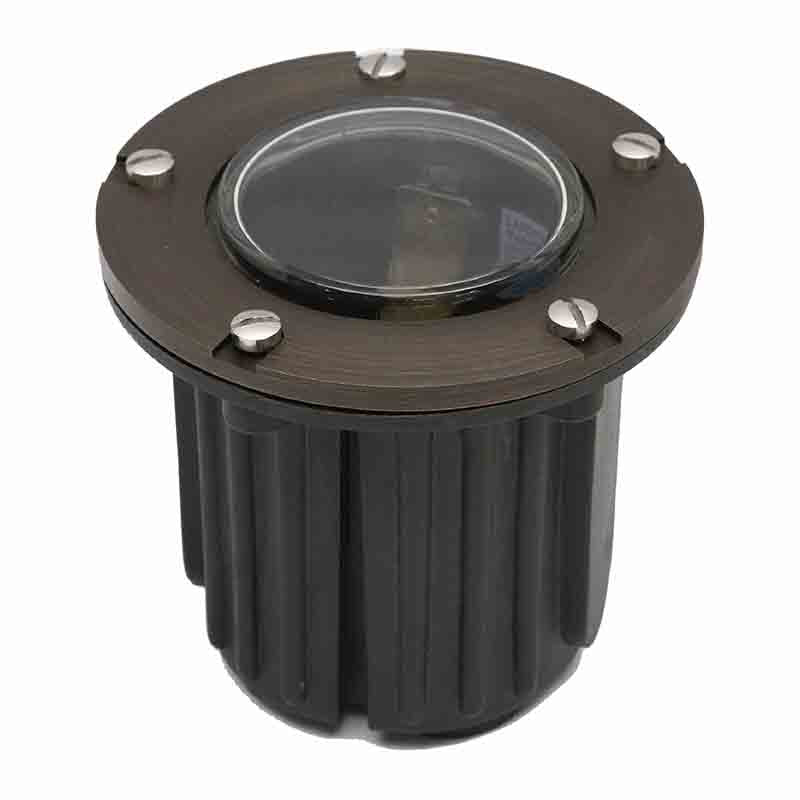 Westgate Mfg Adjustable FG/Brass Flat Well Light Antique, 5W LED MR16 400L 3000K WL-705-FGBZ