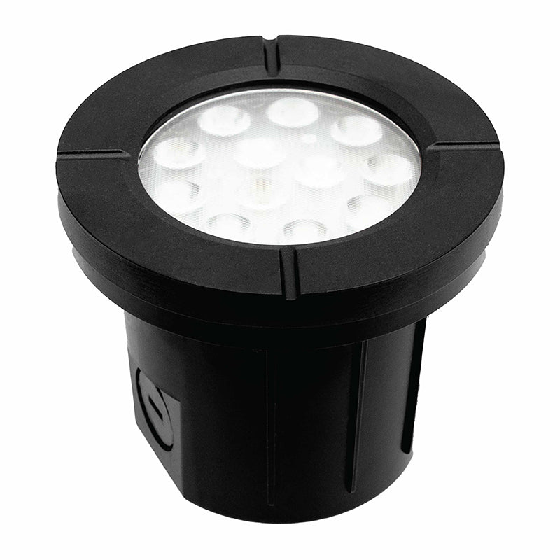 Westgate Mfg LED Well Light Flat, 6W, 3000K, 12V, Black, WLL-105-30K-BK