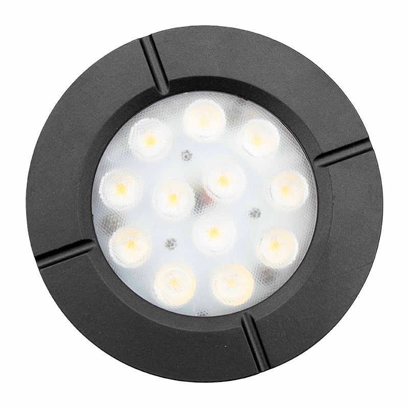 Westgate Mfg LED Well Light Flat, 6W, 3000K, 12V, Black, WLL-105-30K-BK