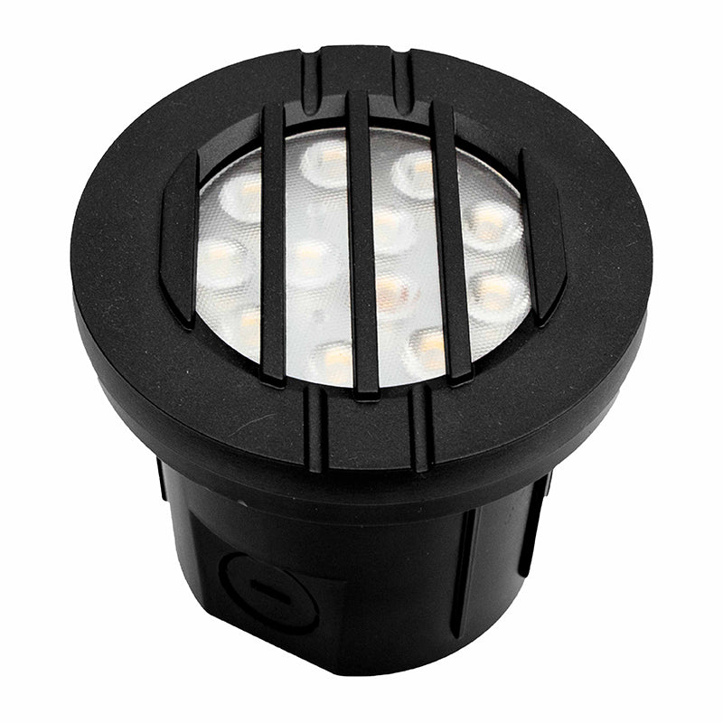 Westgate Mfg LED Well Light Louver, 6W, 3000K, 12V, Black, WLL-106-30K-BK