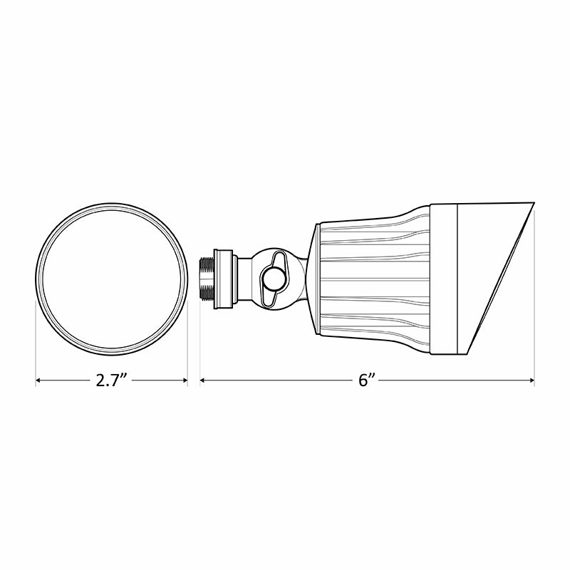 Westgate Mfg Round Flood Head, 10W, 3000K, 120V, Dark Bronze, FLS-10W-30K-BR