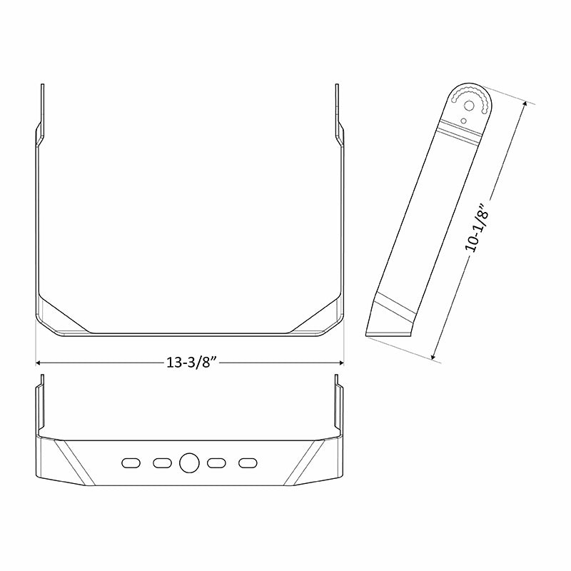 Westgate Lighting  X And X-Pro Grenration Flood-Area U Bracket For Xl Housing Black  LFX-TR-B-BK