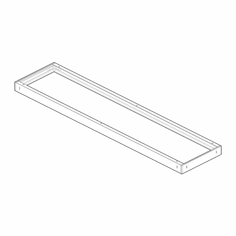 Westgate Mfg Surface Mounting Frame, 1X4, Aluminum, White, LPNG-SRFC-1X4