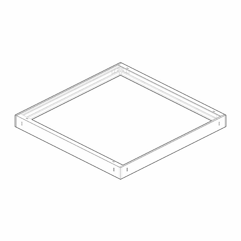 Westgate Mfg Surface Mounting Frame, 2X2, Aluminum, White, LPNG-SRFC-2X2