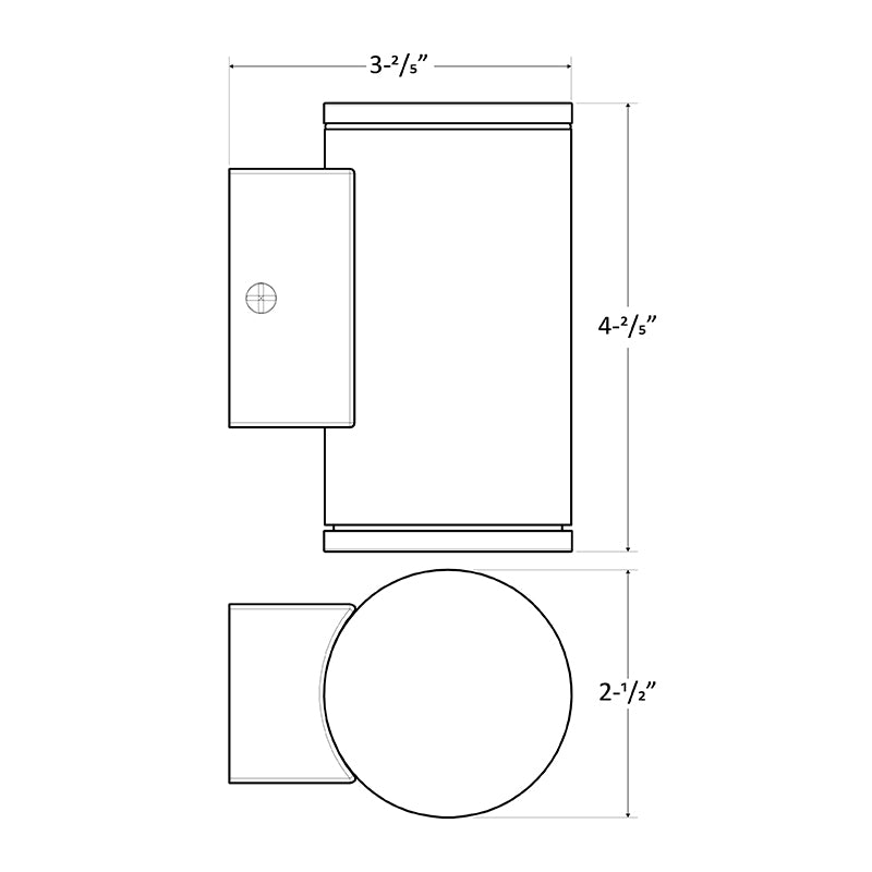 Westgate Mfg WMC2 Outdoor Cylinder Downlight, 5W, CCT Selectable, 12V, Oil Rubbed Bronze, WMC2-12V-DL-MCT-ORB