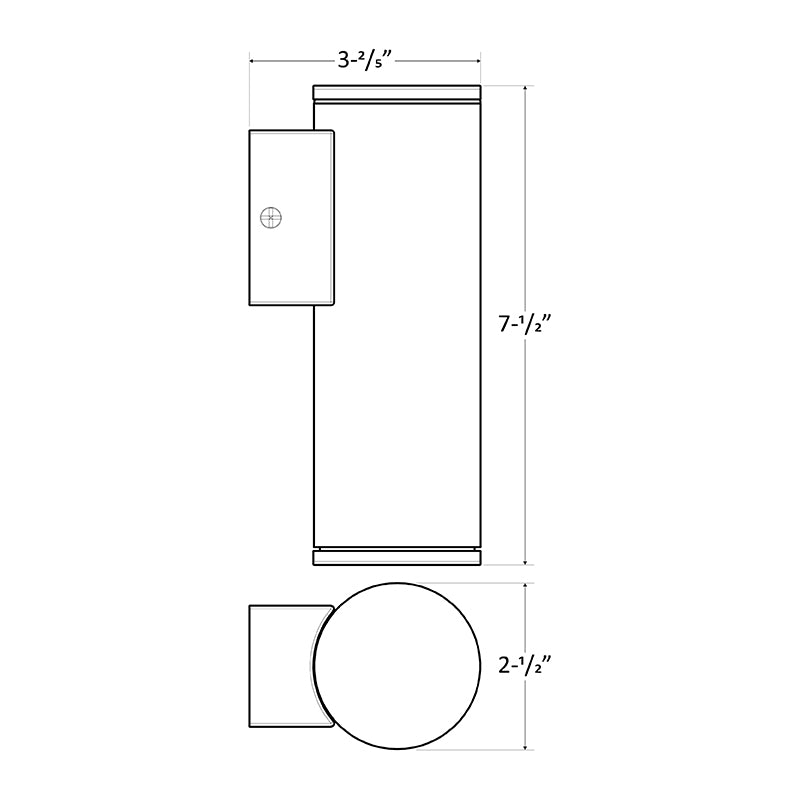 Westgate Mfg WMC2 Wall Cylinder Up/Down, 10W, CCT Selectable, 12V, Bronze, WMC2-12V-UDL-MCT-ORB
