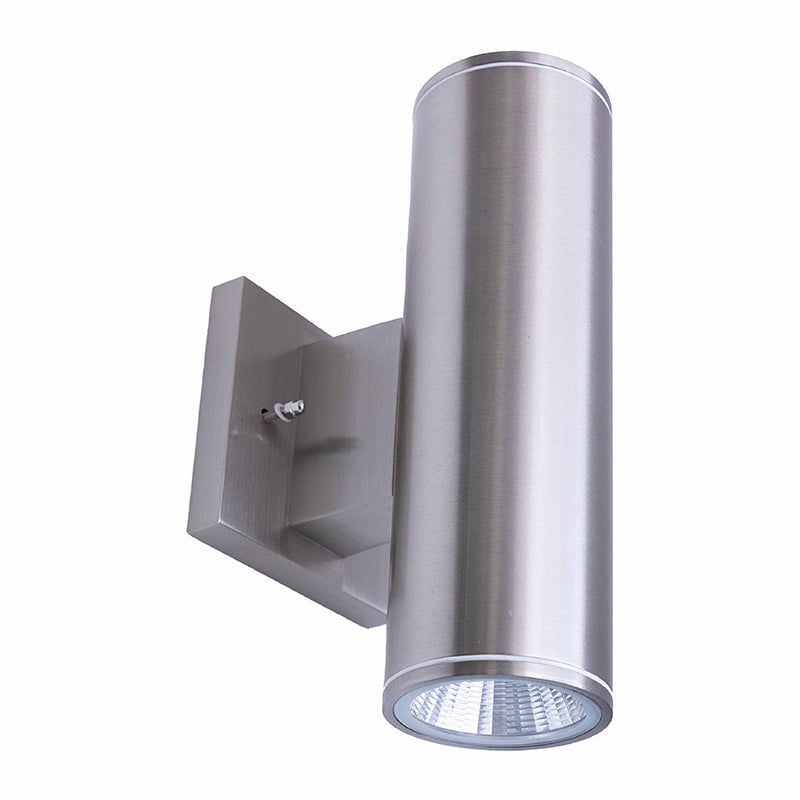 Westgate Mfg WMC2 Wall Cylinder Up/Down, 12W, CCT Selectable, TRIAC Dimming, Brushed Nickel, WMC2-UDL-MCT-BN-DT