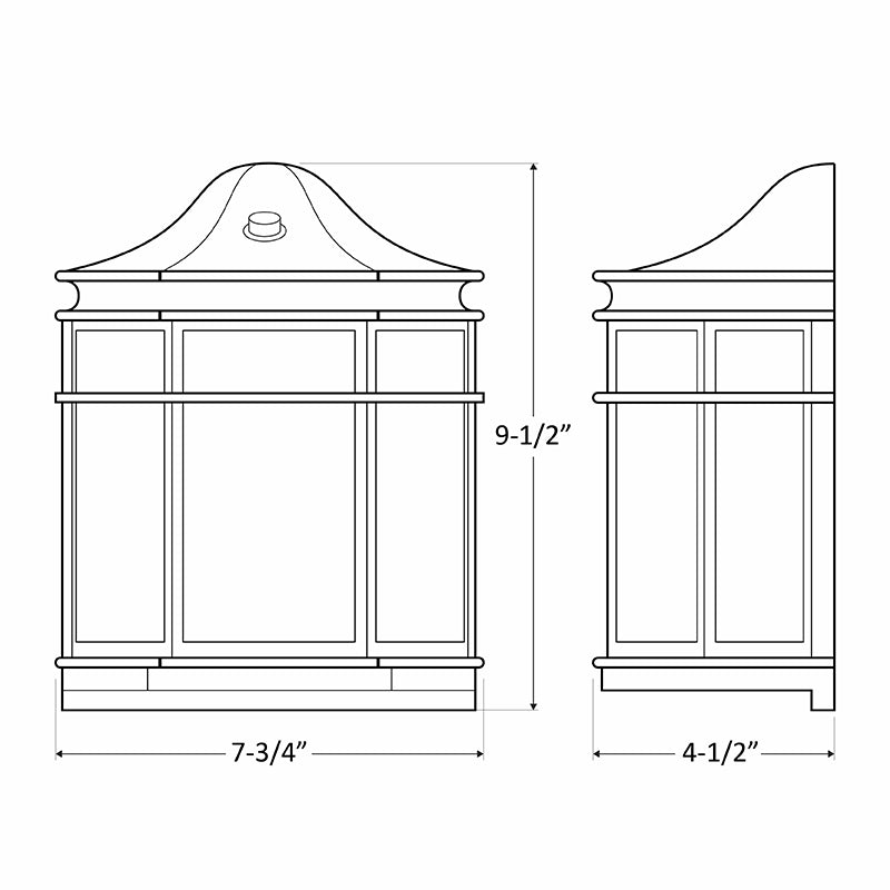 Westgate Mfg LRS-A Residential Lantern, 12W, CCT Selectable, Photocell, Bronze, LRS-A-MCT-PC