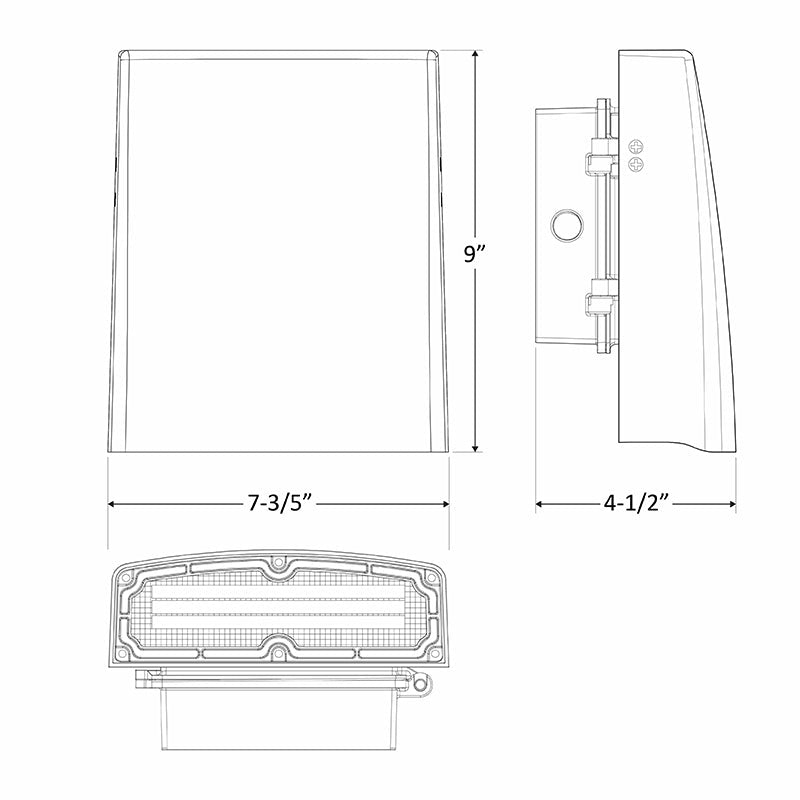 Westgate Mfg LWAX Adjustable Cutoff Wall Pack, 30W, 5000K, 0-10V Dimmable, Bronze, LWAX-MD-30W-50K