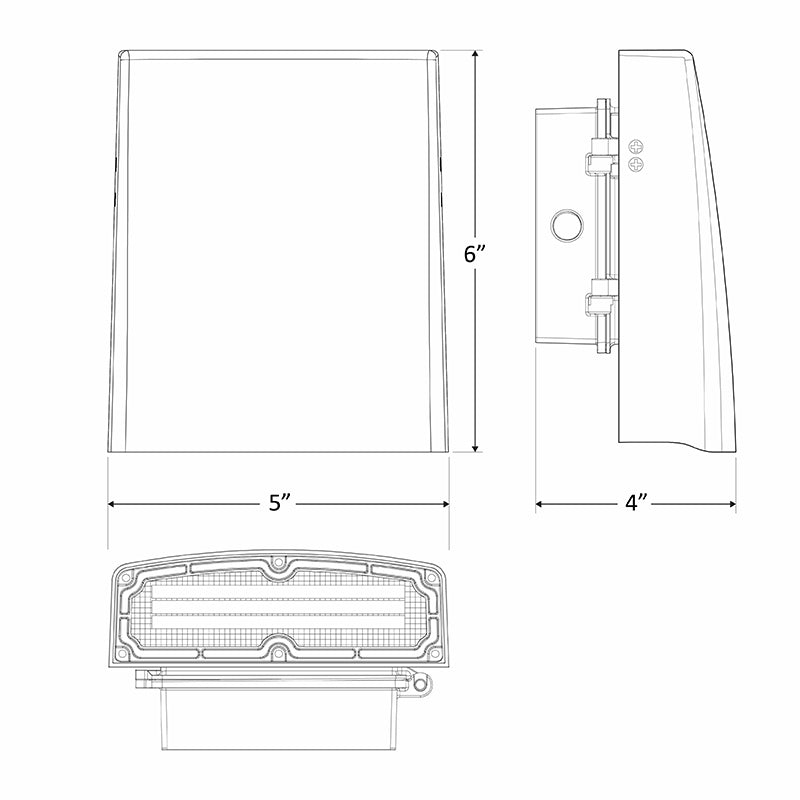 Westgate Mfg LWAX Mini Adjustable Cutoff Wall Pack, 12W, 4000K, 0-10V Dimmable, Bronze, LWAX-SM-12W-40K