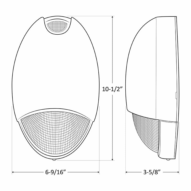 Westgate Mfg DBEL LED Wall Pack, 12W, 120-277V, Emergency, Black, DBEL-ACEM-BK-SDT
