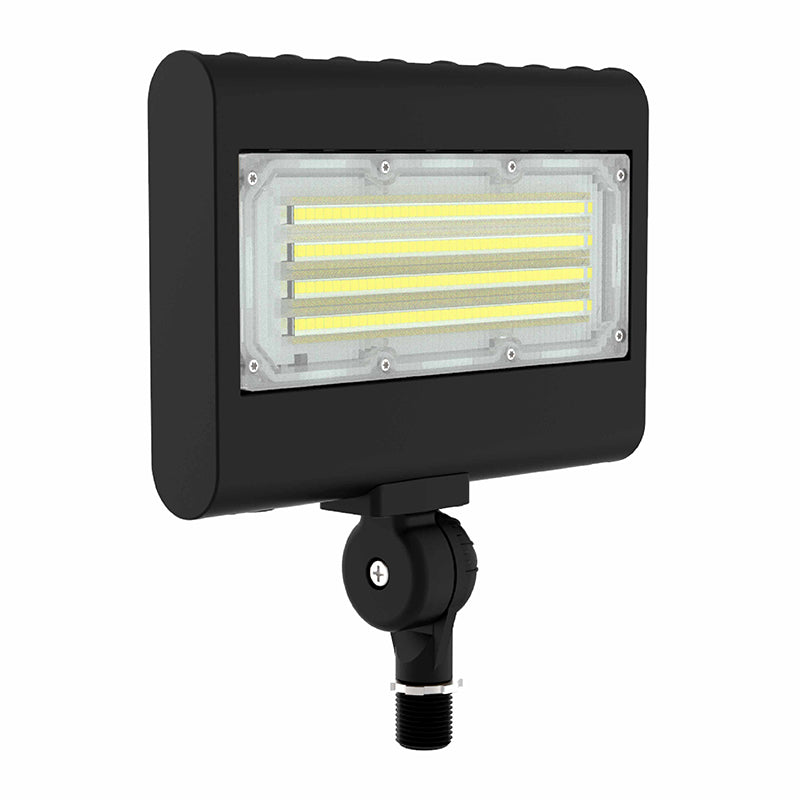 Westgate Mfg LFX Medium Flood/Area Light, 15/20/30/50W, CCT Selectable, 0-10V Dimmable, Knuckle Mount, Black, LFX-MD-15-50W-MCTP-KN-BK