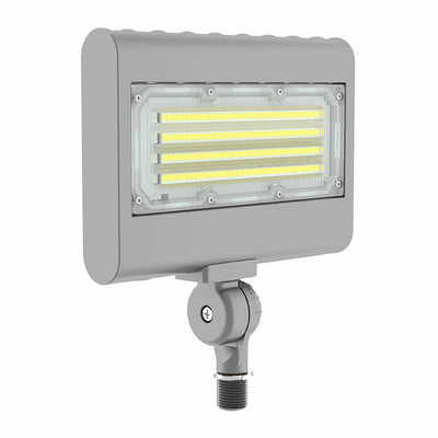 Westgate Mfg LFX Small Spec Flood Light, 10/15/20/30W, CCT Selectable, 0-10V Dimmable, Knuckle Mount, Silver, LFX-SM-10-30W-MCTP-KN-SV