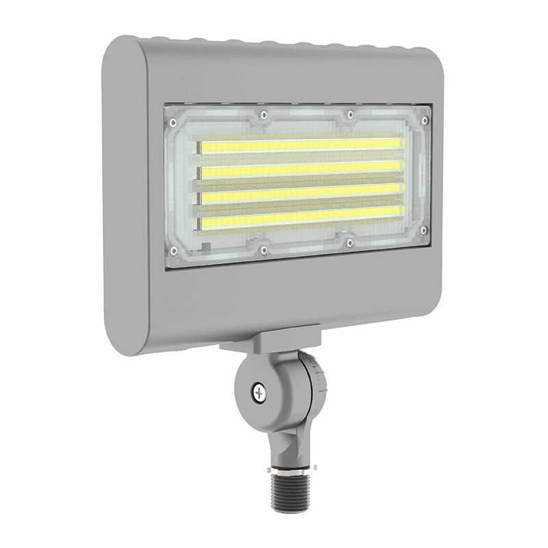 Westgate Mfg LFX Medium Flood/Area Light, 15/20/30/50W, CCT Selectable, 0-10V Dimmable, Knuckle Mount, Silver, LFX-MD-15-50W-MCTP-KN-SV