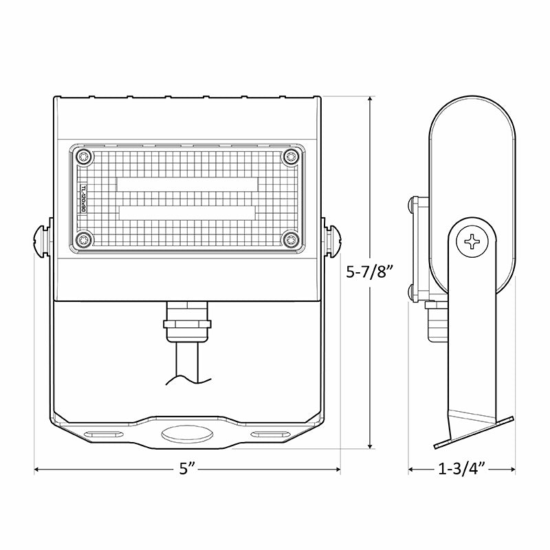 Westgate Mfg LFX-XS Flood/Area Light, 15W, 4000K, 0-10V Dimmable, TYPE III, Bronze, LFX-XS-15W-40K-TR
