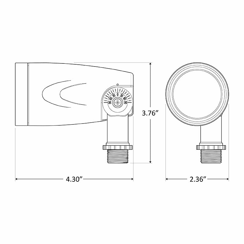 Westgate Mfg LFLV Landscape Uplight, 7W, 2700K, 12V AC/DC, IP67, Bronze, LFLV-7W-27K