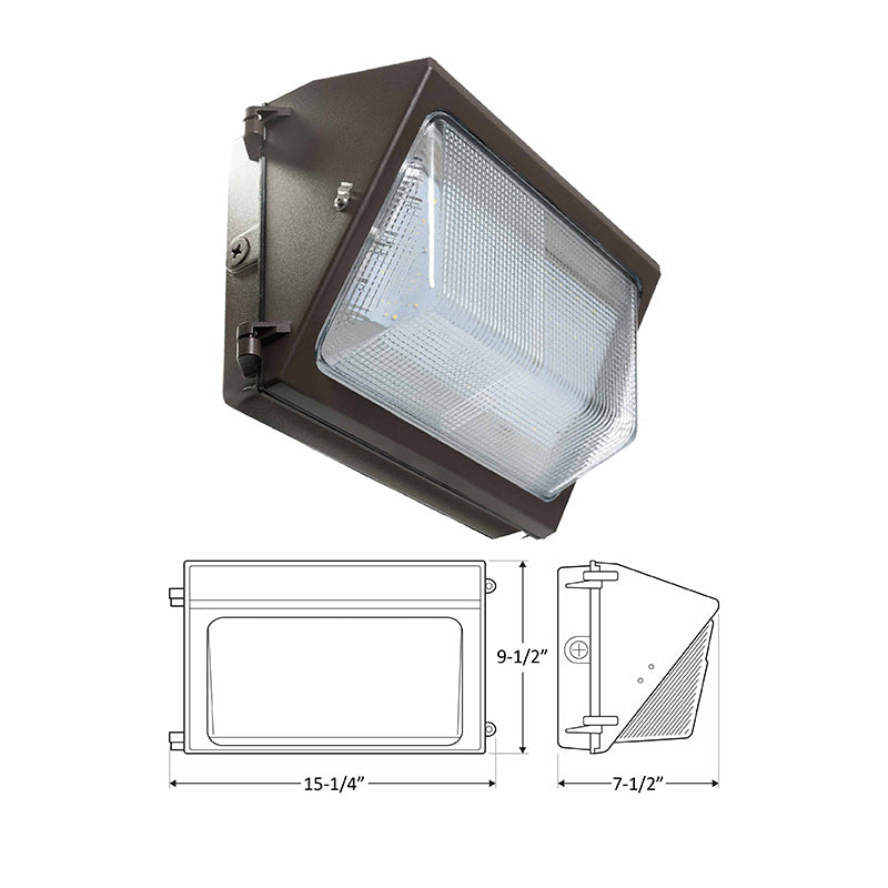 Westgate Mfg WMXPRO Non-Cutoff Wall Pack, 20/40/60/80W, CCT Selectable, 0-10V Dimmable, IP65, Bronze, WMXPRO-MD-20-80W-MCTP