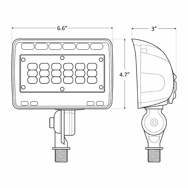 Westgate Mfg LF4 LED Wall Wash Light, 30W, 3000K, 12V AC/DC, Bronze, LF4-12V-30W-30K