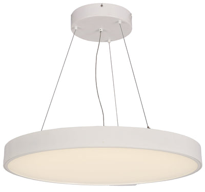 Westgate Mfg SCR Architectural Round Suspended Downlight, 50W, 4000K, 0-10V Dimmable, White, SCR-24D-40K-D