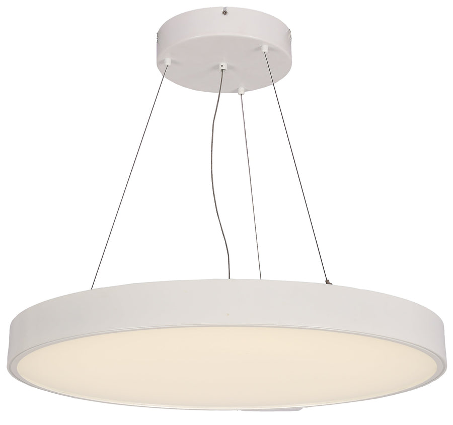 Westgate Mfg SCR Architectural Round Suspended Downlight, 50W, 4000K, 0-10V Dimmable, White, SCR-24D-40K-D