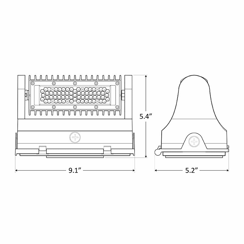 Westgate Mfg LW360 Rotatable Wall Pack, 40W, 4000K, 0-10V Dimmable, Dark Bronze, LW360-40W-40K-G2