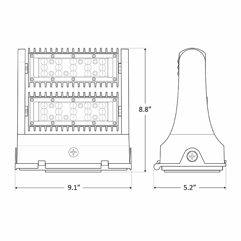 Westgate Mfg LW360 Rotatable Wall Pack Light, 120W, 5000K, 0-10V Dimmable, Dark Bronze, LW360-120W-50K-G2