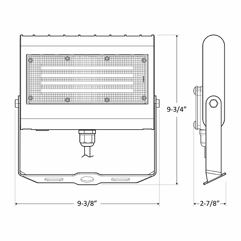 Westgate Mfg LFX-MD Flood Light, 15/20/30/50W, CCT Selectable, 0-10V, Trunnion Mount, Bronze, LFX-MD-15-50W-MCTP-TR